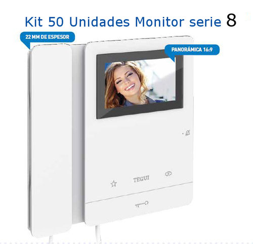Kit de 50 Monitores Color Tegui Serie 8 video portero 374494 el mejor monitor