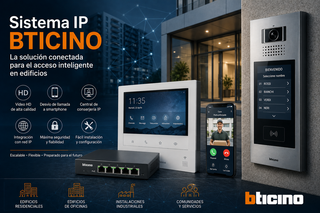 Sistema IP BTicino: videoportero sobre red IP para instaladores profesionales