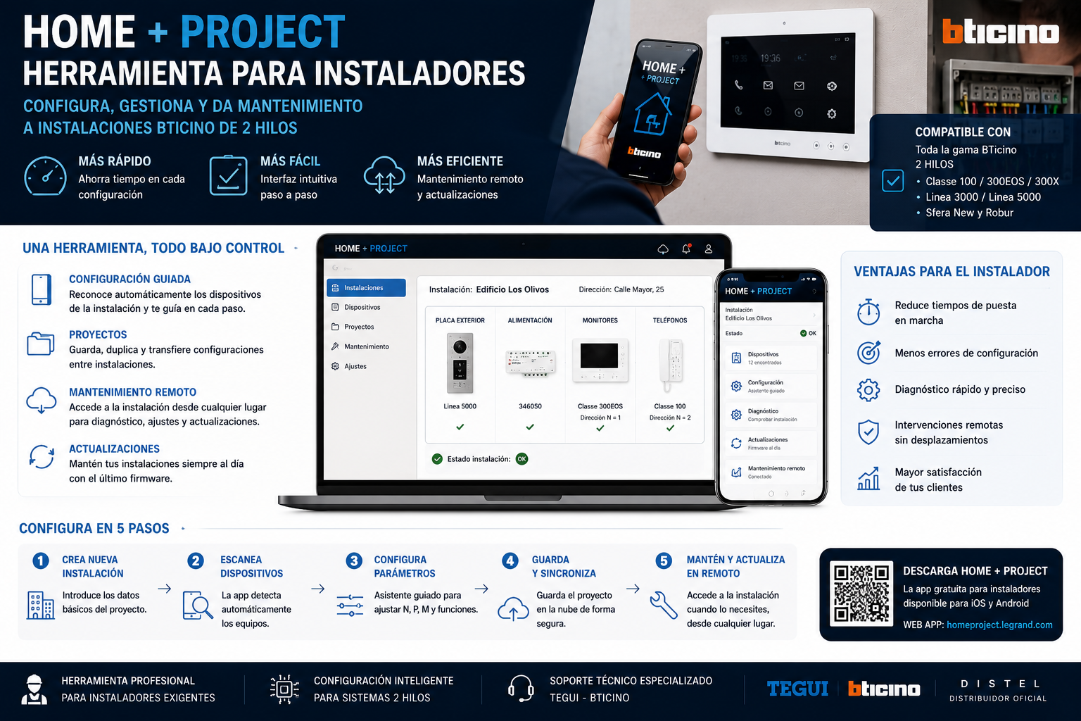 Home+Project BTicino: la herramienta de configuración y mantenimiento remoto para instaladores