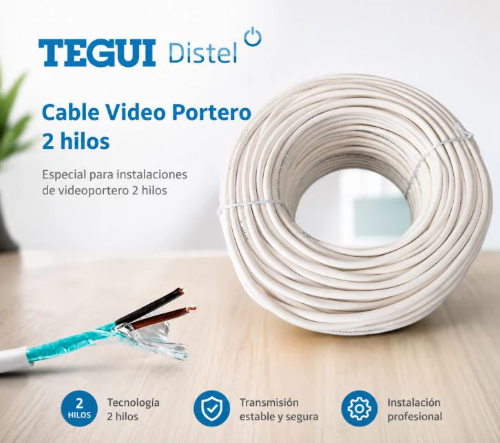 Cable Video Portero 2 Hilos Tegui Distel