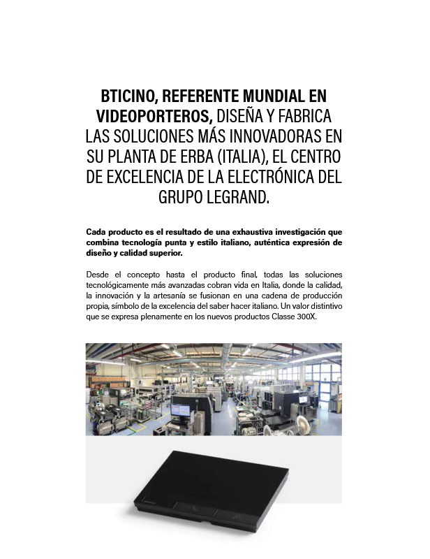 BTicino planta de fabricación Erba Italia - Centro de excelencia Grupo Legrand