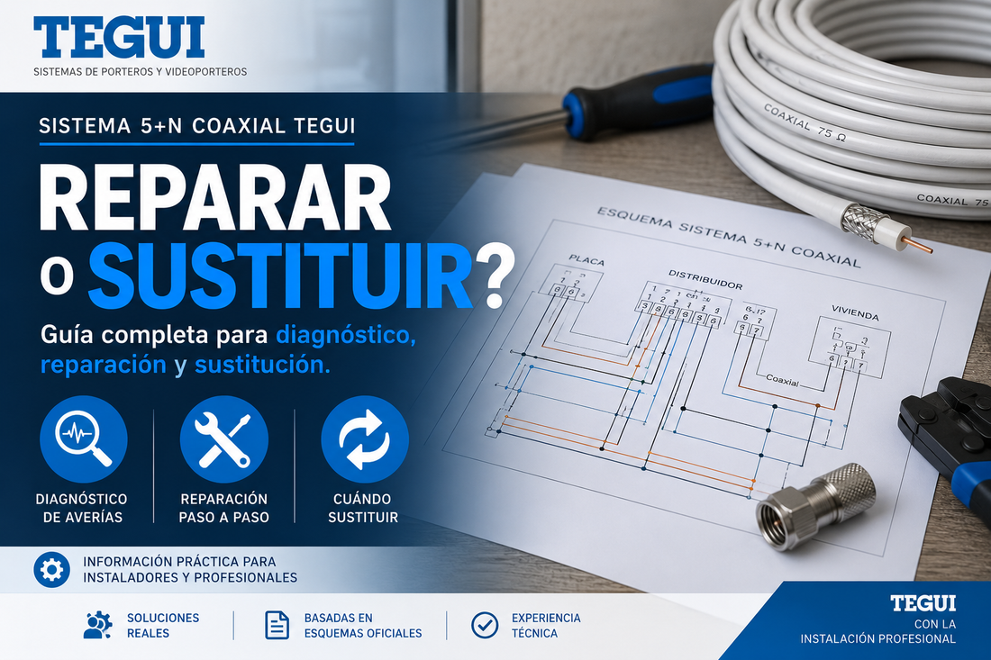 Sistema 5+N coaxial Tegui: guía técnica para diagnosticar averías, reparar la instalación y valorar su sustitución por tecnología actual.