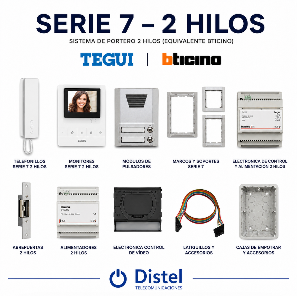 Serie 7 - 2 hilos portero Tegui
