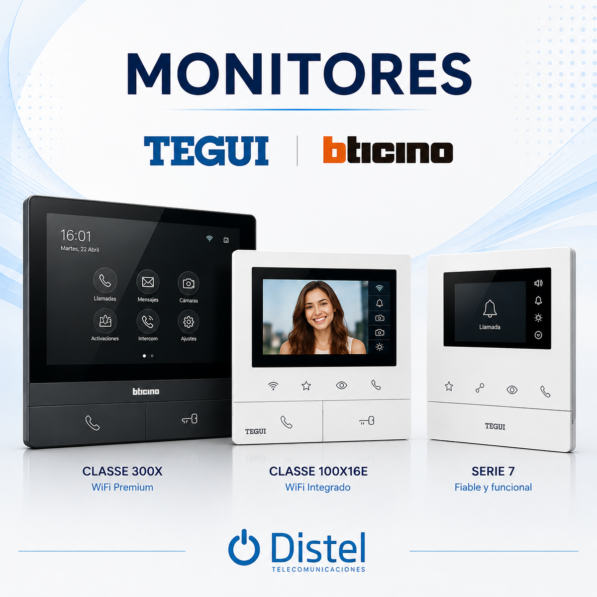 Monitores Videoportero Tegui y BTicino