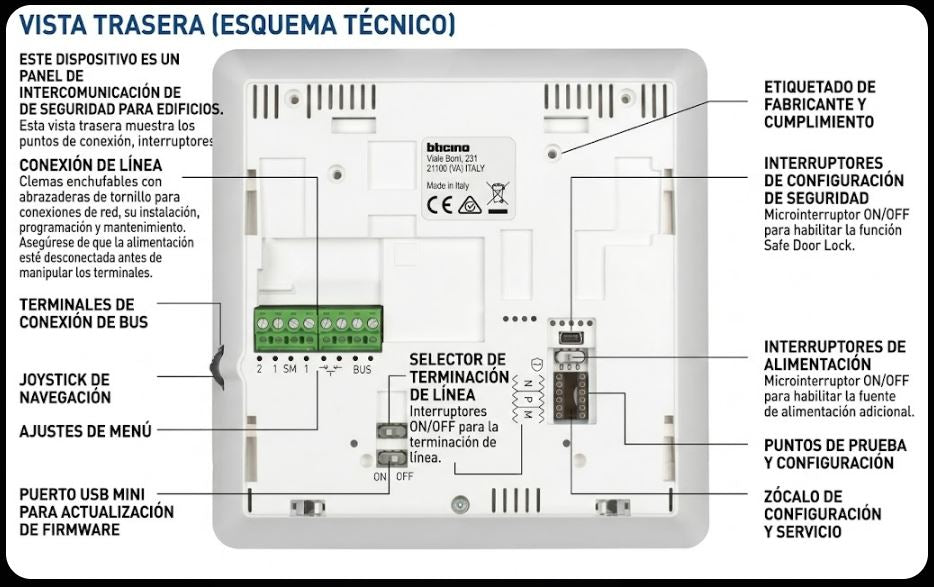Monitor Tegui 344786 Classe 100X16E WiFi 2 Hilos SCS Compatible Swing