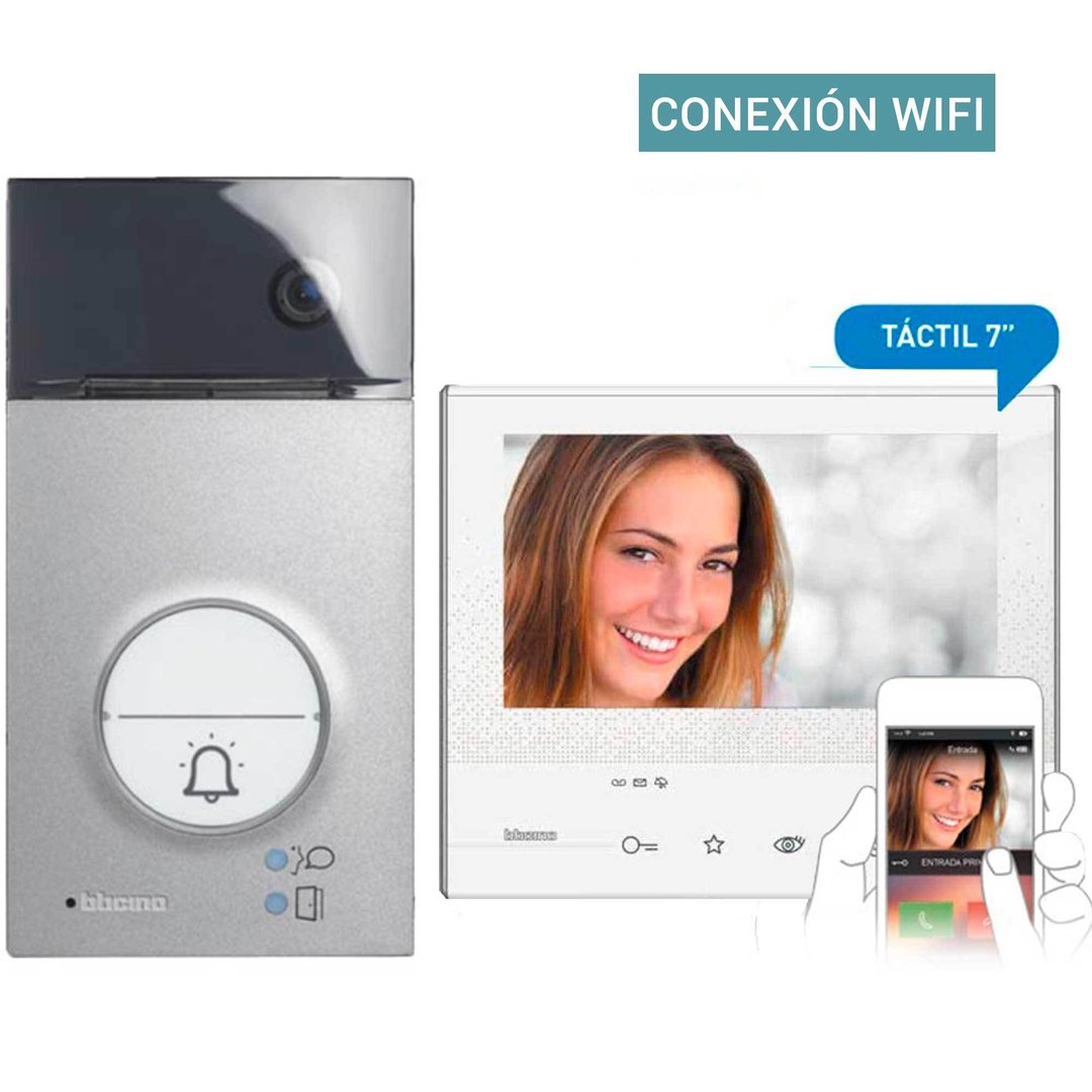 Vidéophone 2 Fils, Couleur Tactile 5",  Wi-Fi, Bticino 364716