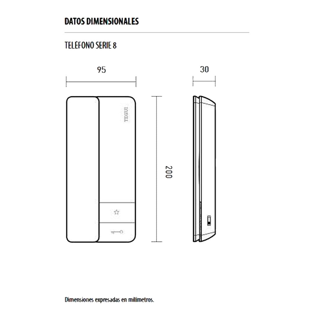 Telefonillo 2 hilos Serie 8 Tegui 374794