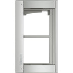 Moldura e Suporte 2 Módulos Tegui Sfera New Allmetal (BTicino 350221)