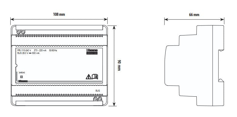 346040 BTicino 2-Wire SCS BUS Audio Power Supply | 26V 600mA