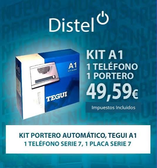 375011 Kit Portero Tegui A1 | Placa + Teléfono Serie 7 Sistema 4+N 1 Vivienda