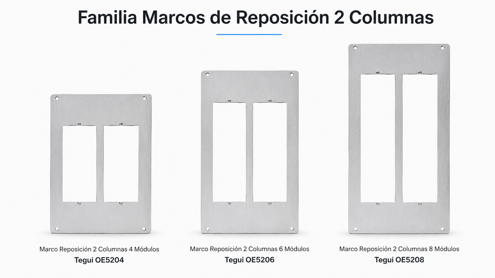 Moldura de Substituição 2 Colunas 4 Módulos Tegui – Ref. 0E5204