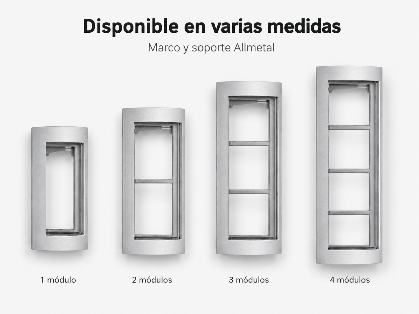 Marco y Soporte 2 Módulos Tegui Allmetal Placa Modular (376620)
