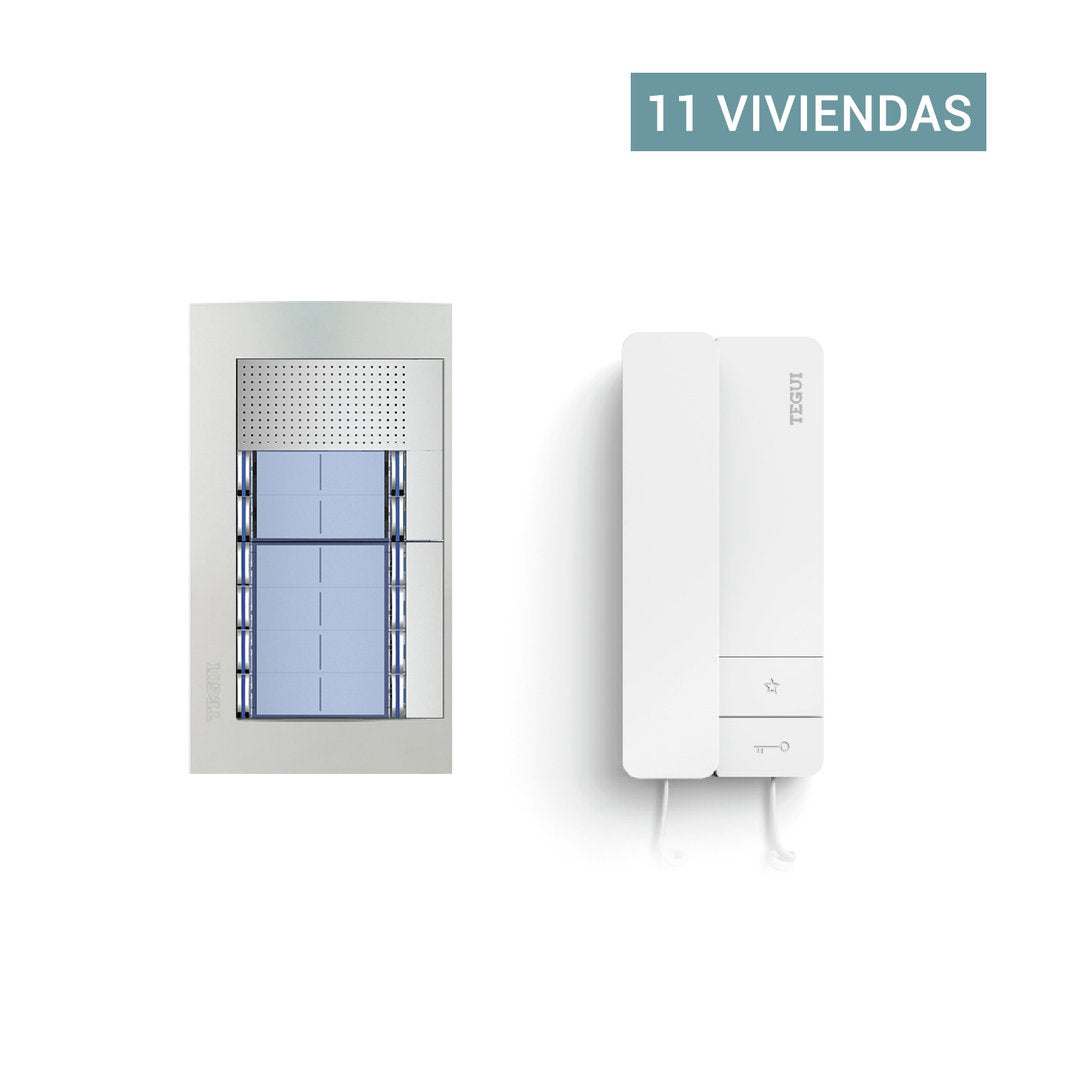 Presupuesto Audio-Portero Automatico para 11 viviendas 2 hilos Sfera New Tegui audio11s