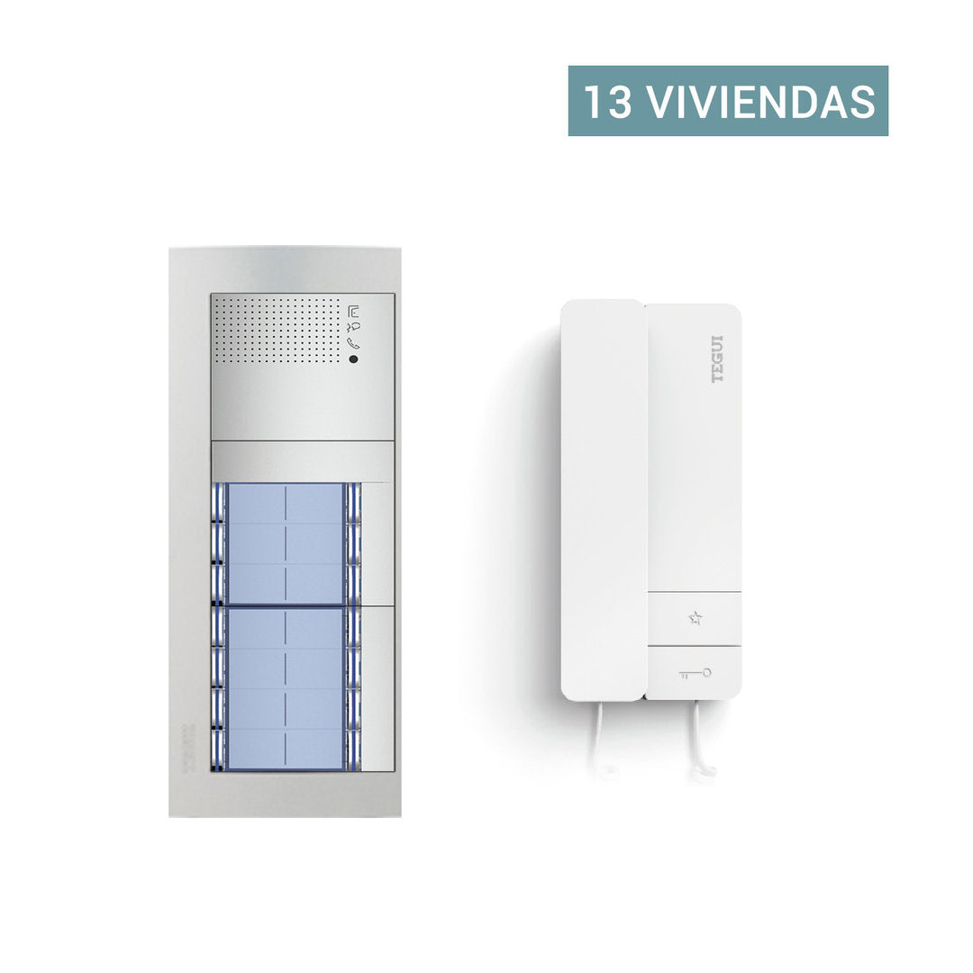 Presupuesto Audio-Portero Automatico para 13 viviendas 2 hilos Sfera New Tegui audio13s