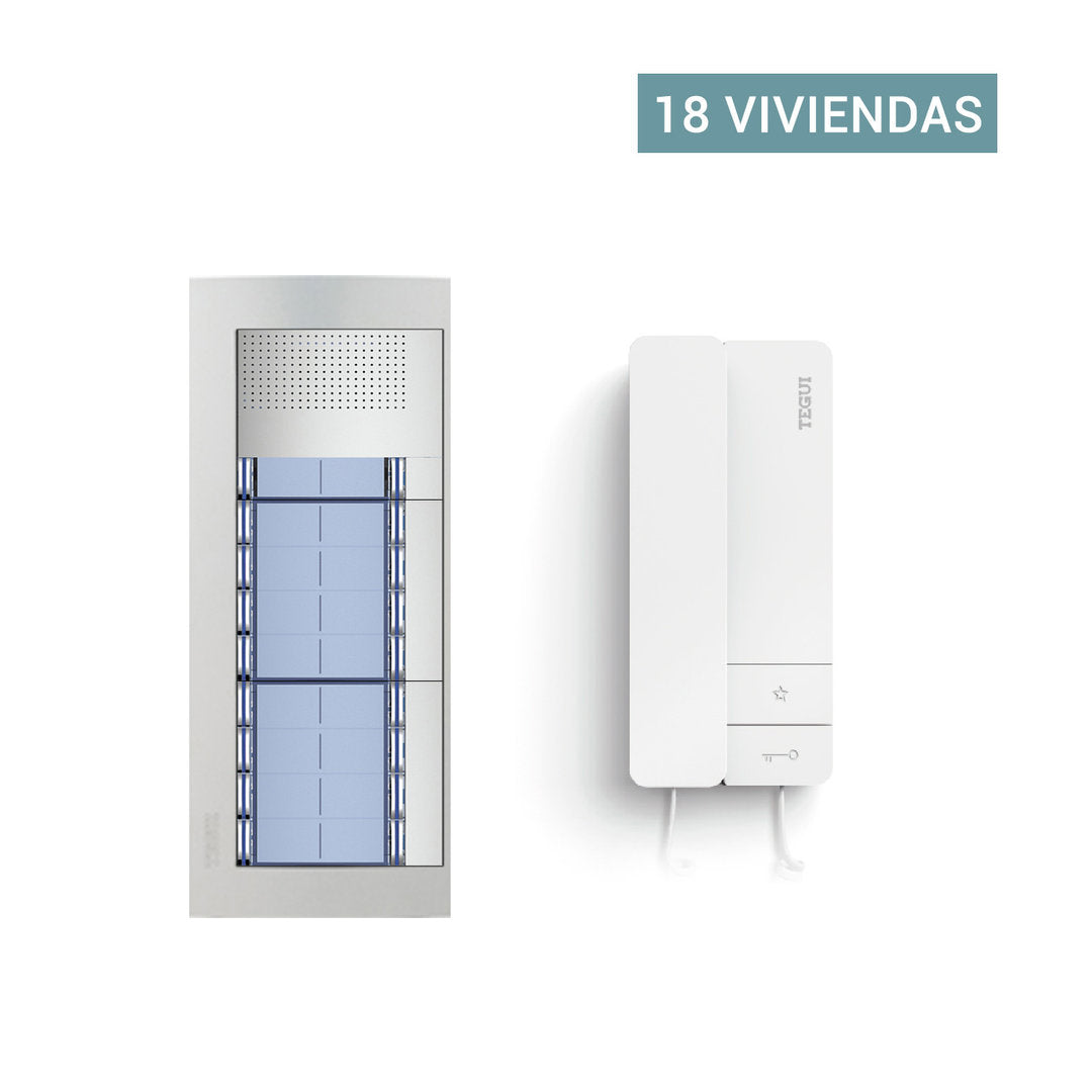 Presupuesto Audio-Portero Automatico para 18 viviendas 2 hilos Sfera New Tegui audio18s