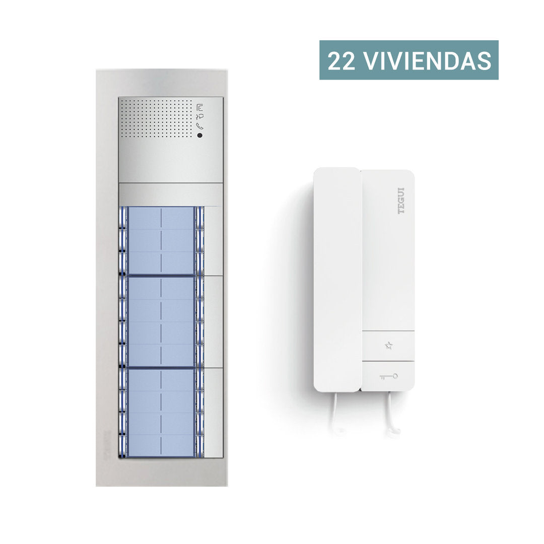 Presupuesto Audio-Portero Automatico para 22 viviendas 2 hilos Sfera New Tegui audio22s