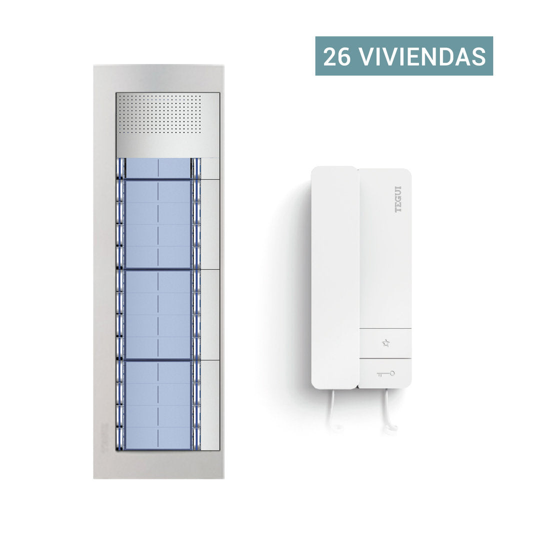 Presupuesto Audio-Portero Automatico para 26 viviendas 2 hilos Sfera New Tegui audio26s