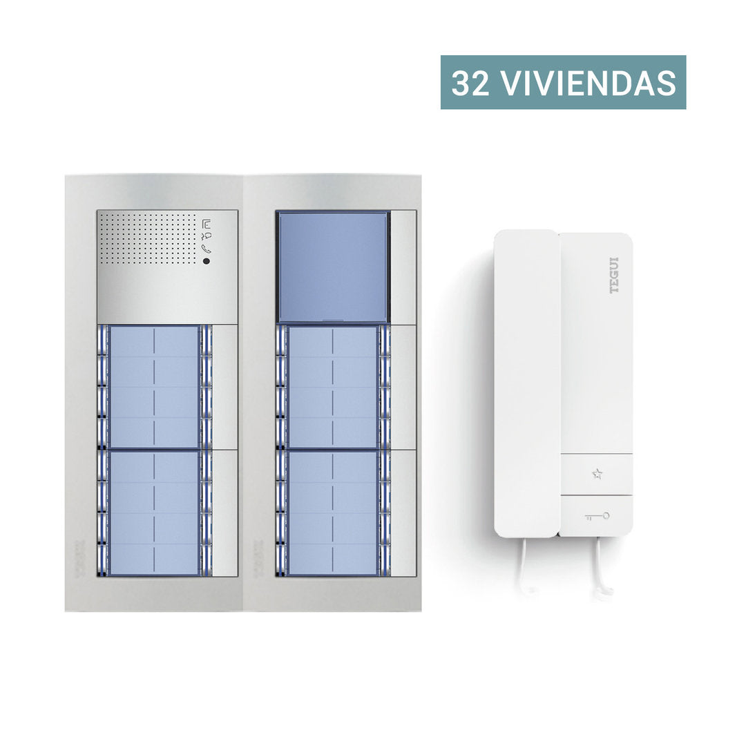 Presupuesto Audio-Portero Automatico para 32 viviendas 2 hilos Sfera New Tegui audio32s