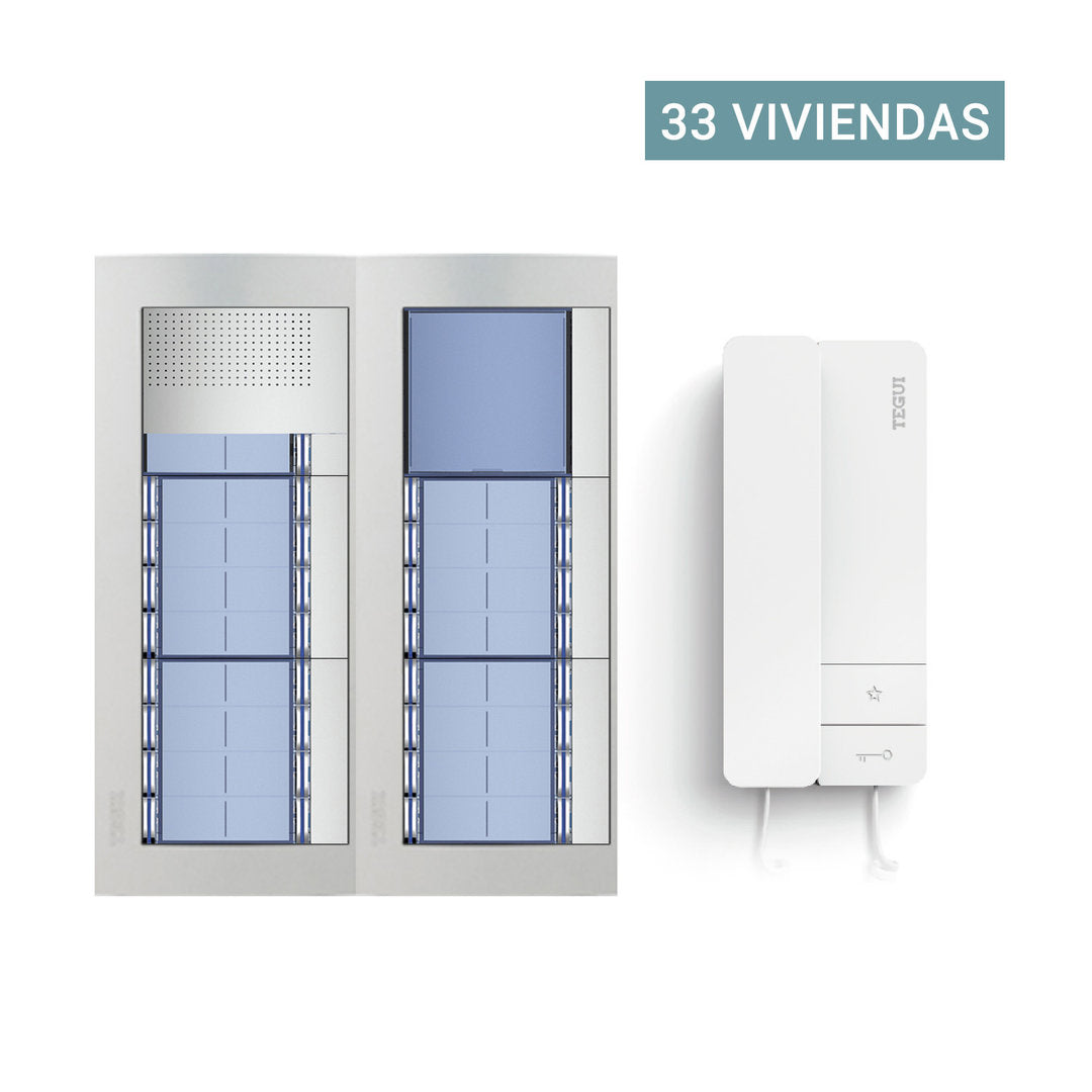 Presupuesto Audio-Portero Automatico para 33 viviendas 2 hilos Sfera New Tegui audio33s