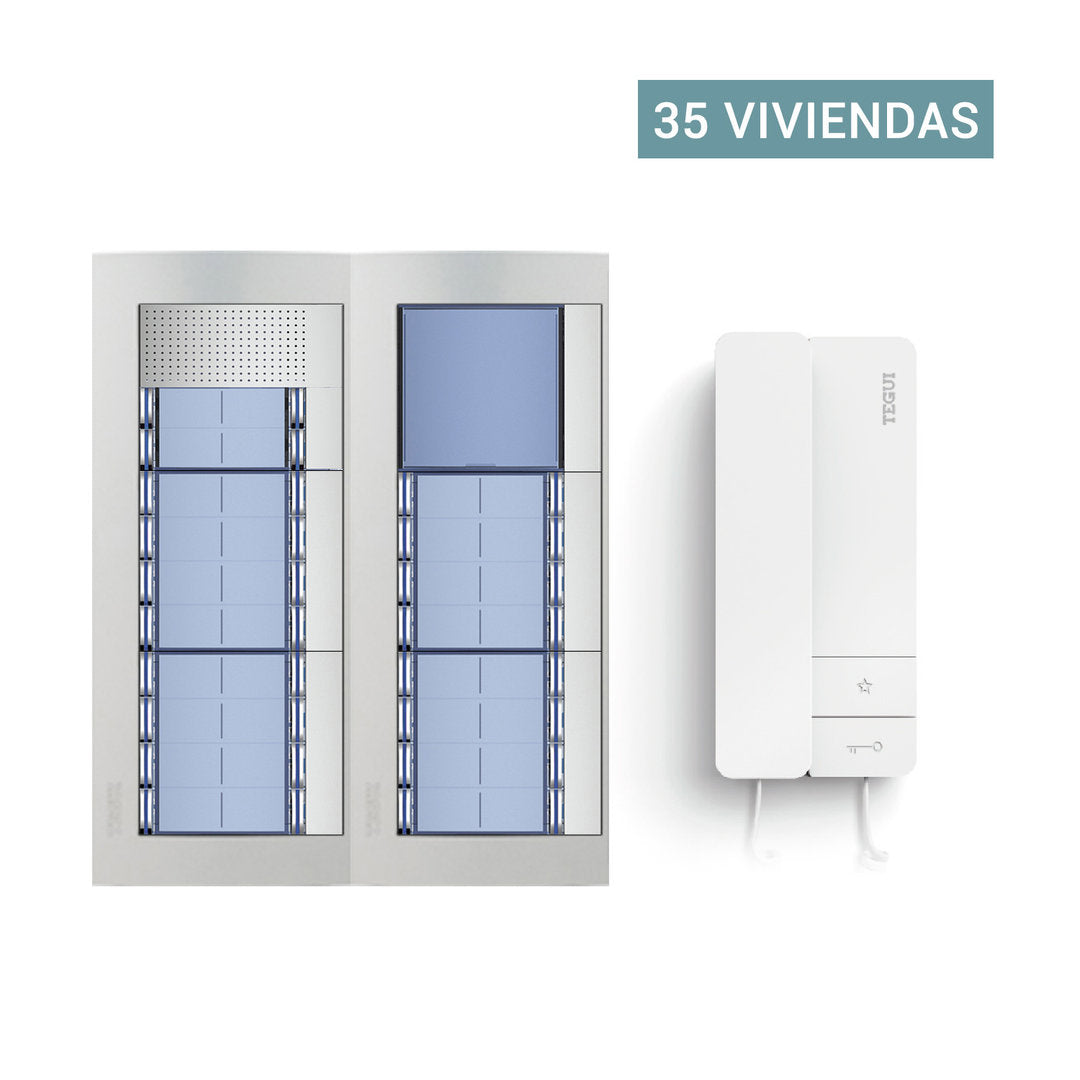 Presupuesto Audio-Portero Automatico para 35 viviendas 2 hilos Sfera New Tegui audio35s