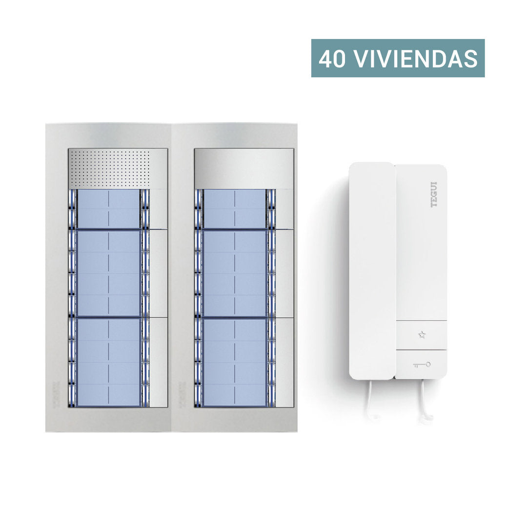 Presupuesto Audio-Portero Automatico para 40 viviendas 2 hilos Sfera New Tegui audio40s