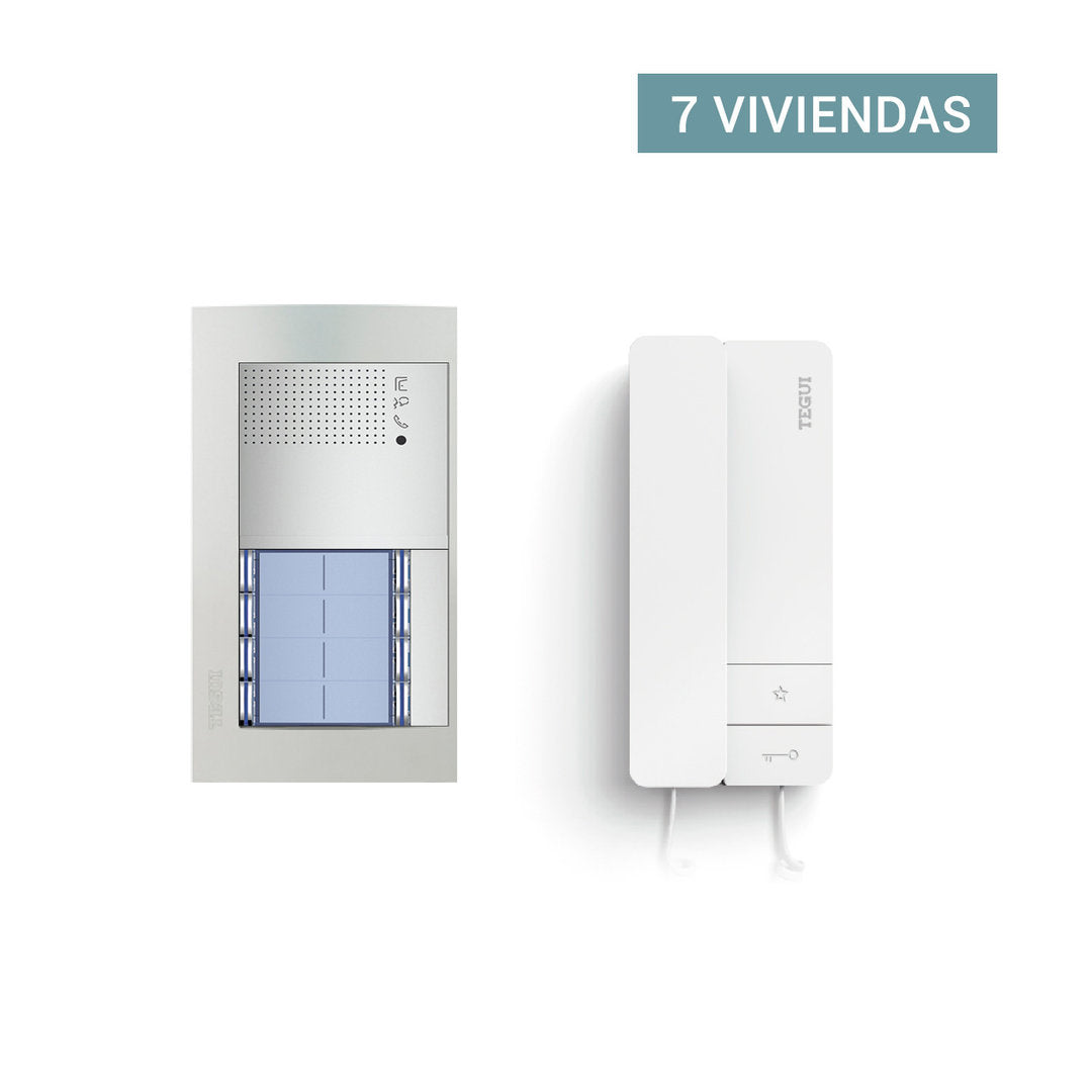 Presupuesto Audio-Portero Automatico para 7 viviendas 2 hilos Sfera New Tegui audio7s