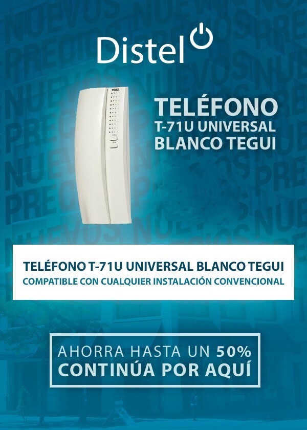 Teléfono T-71U Universal blanco Tegui 374240