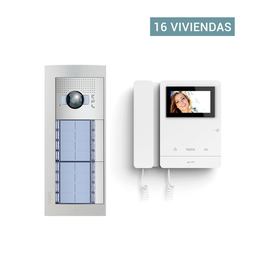 Presupuesto  Video Portero Color para 16 viviendas 2 hilos Sfera New Tegui color16s