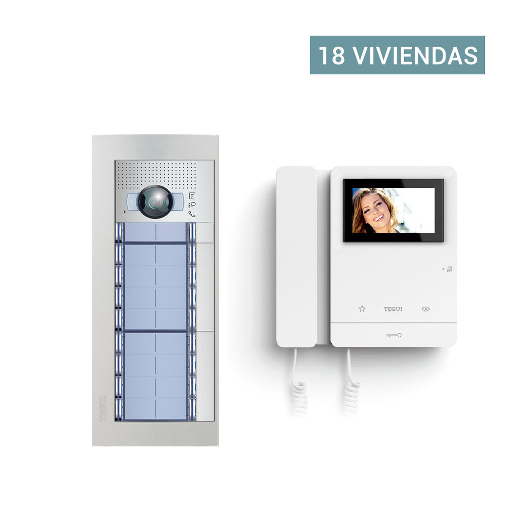 Presupuesto  Video Portero Color para 18 viviendas 2 hilos Sfera New Tegui color18s