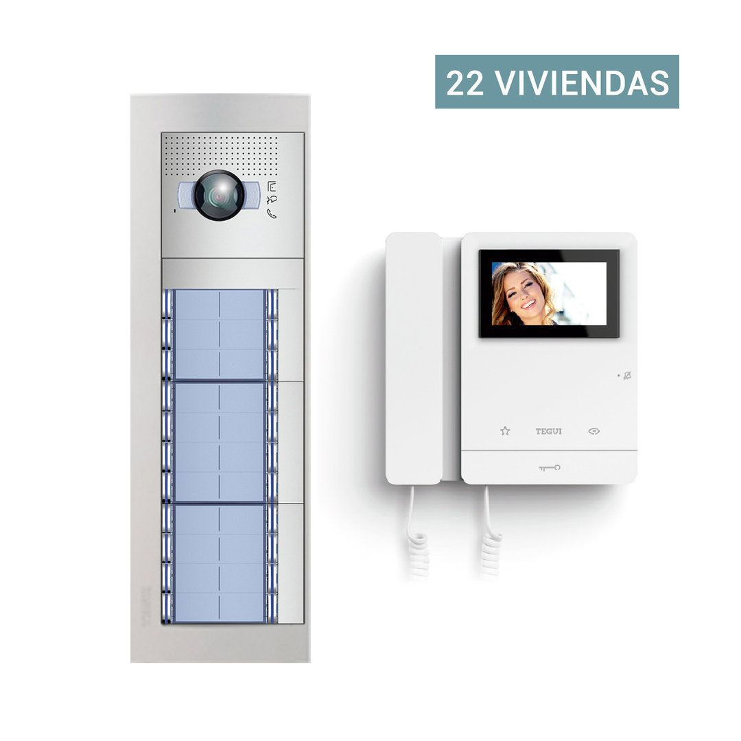 Presupuesto  Video Portero Color para 22 viviendas 2 hilos Sfera New Tegui color22s