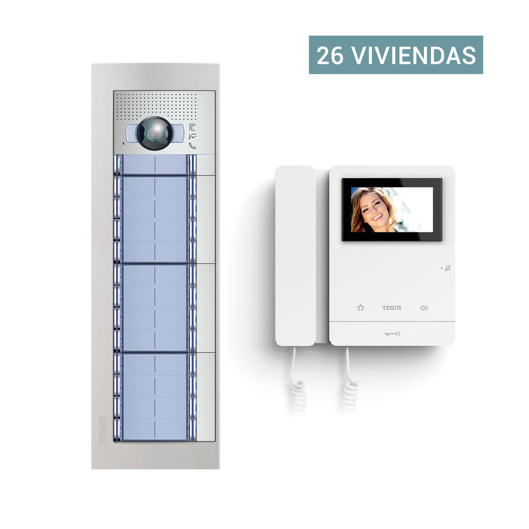 Presupuesto Video Portero Color para 26 viviendas 2 hilos Sfera New Tegui color26s