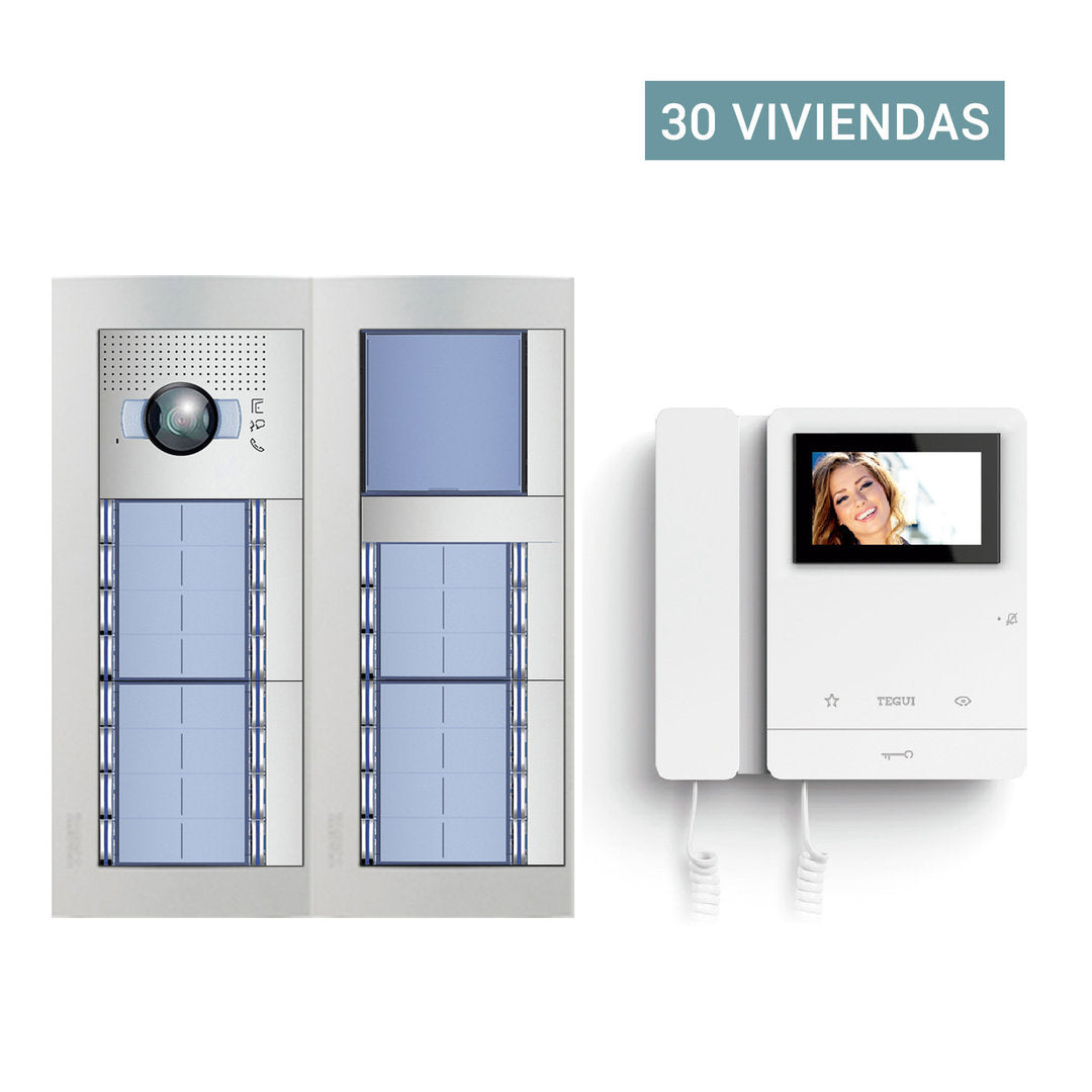 Presupuesto Video Portero Color para 30 viviendas 2 hilos Sfera New Tegui color30s