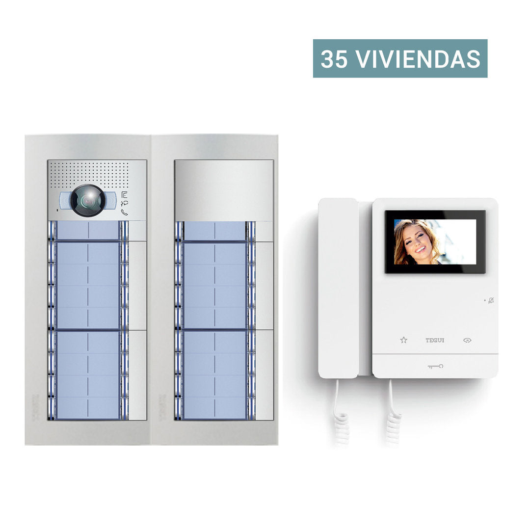 Presupuesto Video Portero Color para 35 viviendas 2 hilos Sfera New Tegui color35s