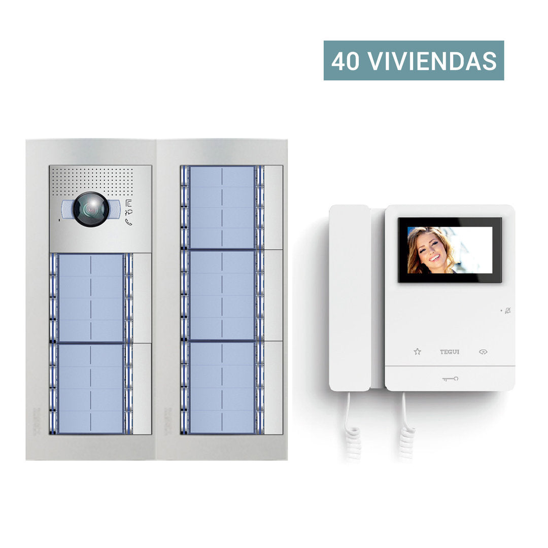 Presupuesto Video Portero Color para 40 viviendas 2 hilos Sfera New Tegui color40s