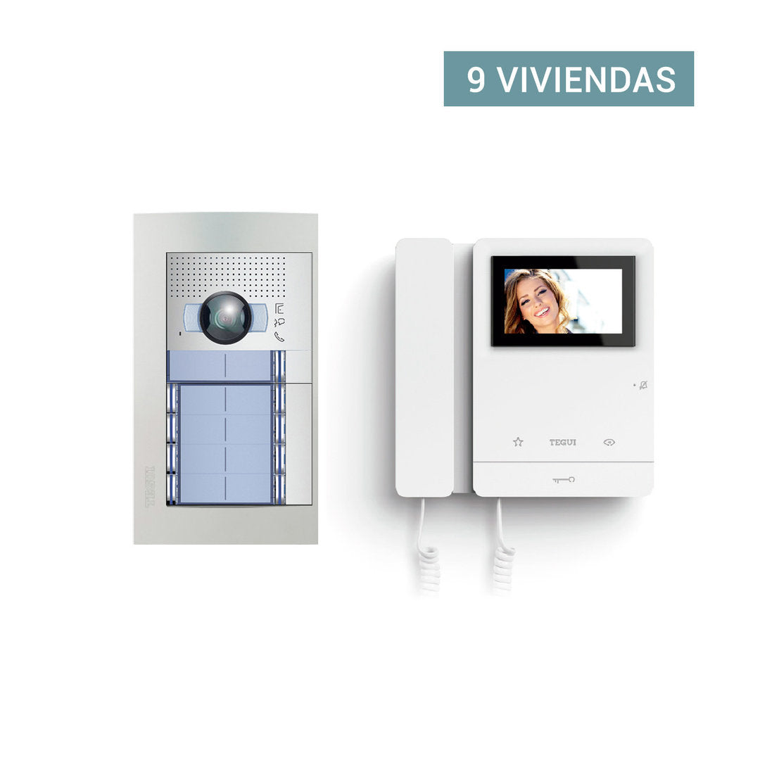 Presupuesto  Video Portero Color para 9 viviendas 2 hilos Sfera New Tegui color9s