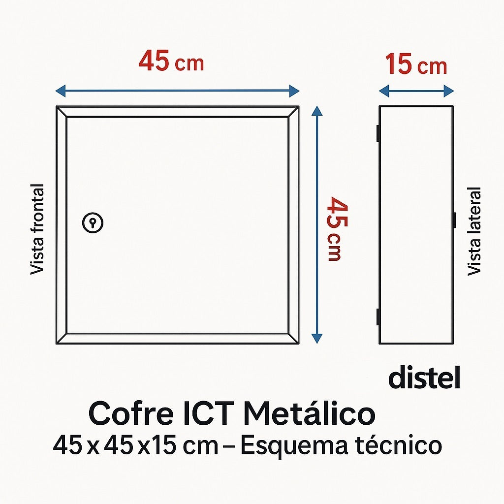 Cofre ICT metalico 45x45x15