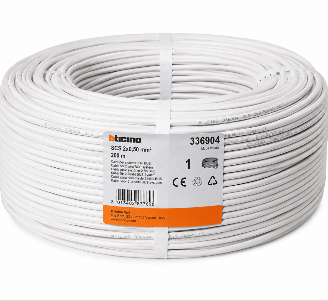Cable SCS Blanco 200m – BTicino 336904