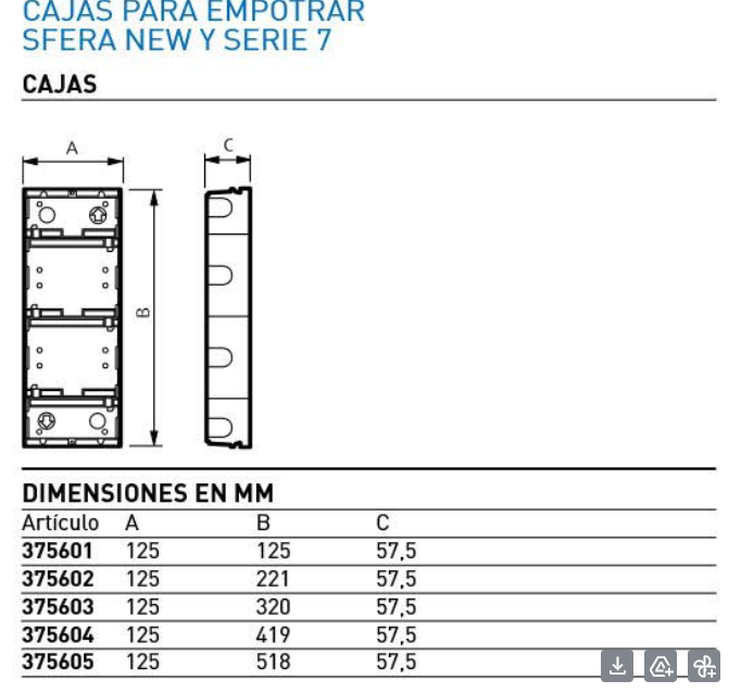 Caja Empotrar 2 Módulos Tegui 375602
