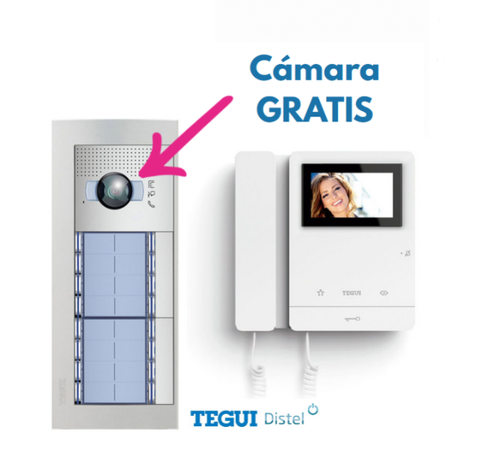 Presupuesto Videoportero Color Tegui | 30 Viviendas 2 Hilos Sfera New + Monitores Serie 8
