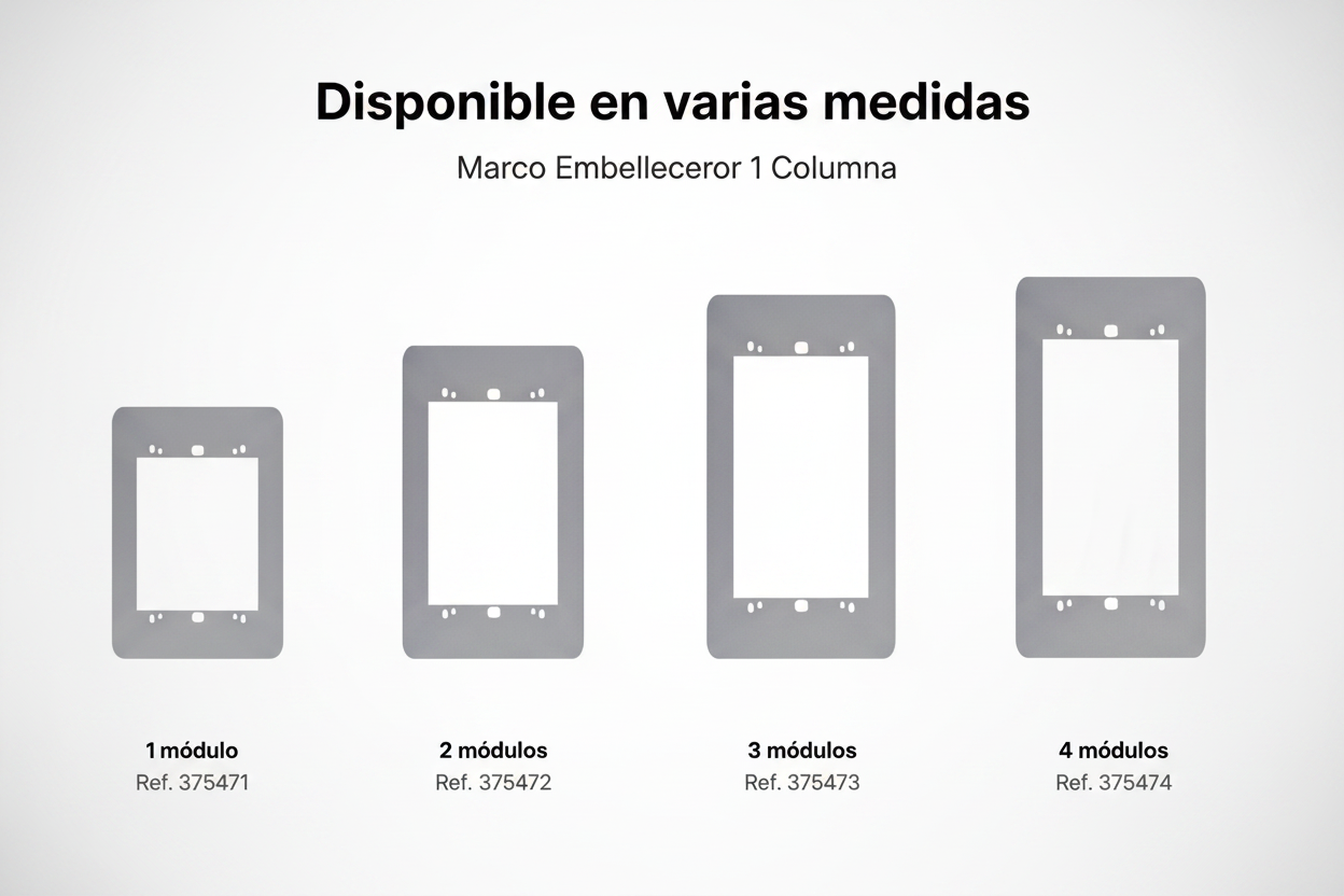 Marco Embellecedor 1 Columna Tegui – disponible en 1, 2, 3 y 4 módulos