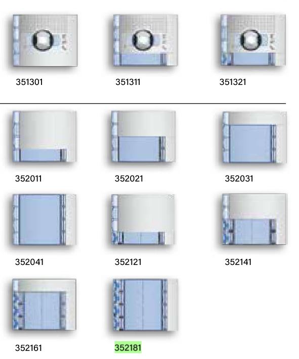 Front Button Panel 353001 (valid for 353000)
