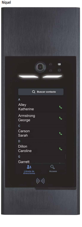 Marco de 3 módulos para el módulo display del L5000,  Niquel