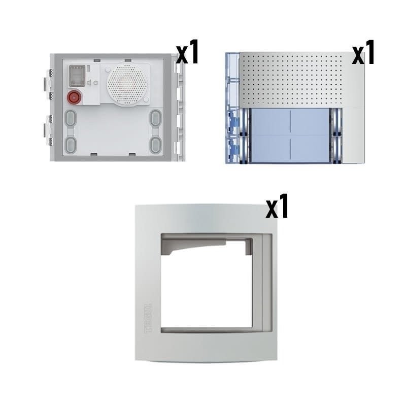 Kit Audio-Portero Automático 3 Viviendas 2 Hilos Sfera New Tegui