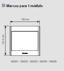 Marco 1 módulo teclado  del L5000  Niquel